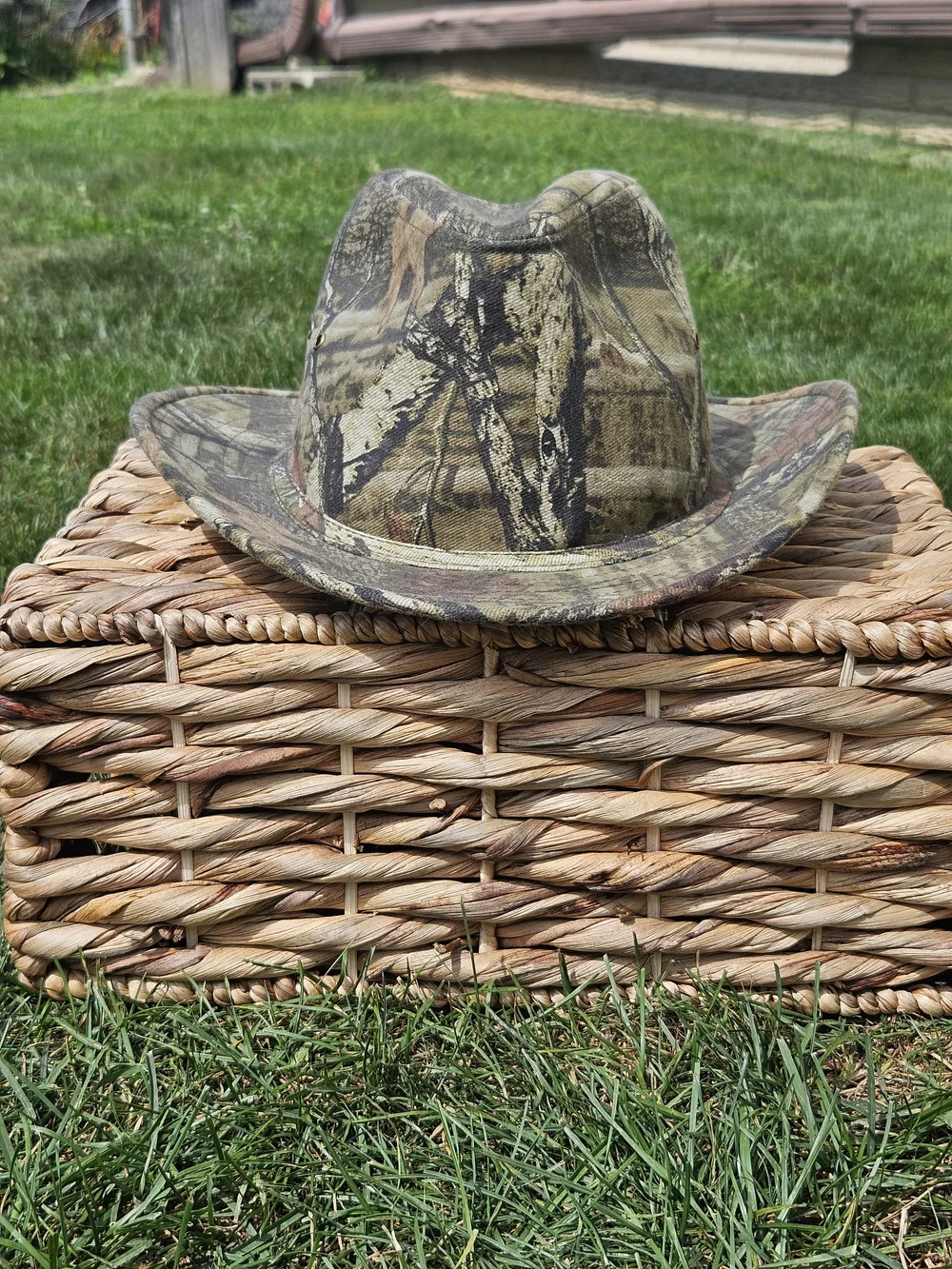 Paramount Outdoors Men's Camo Safari Hat in Brown and Green Size XL